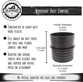 img 1 attached to 🔌 DCT Plastic 4in Pipe Threaded Quick Connect Coupler 1-Pack: Flexible Hose for Woodshop Saw Dust Collection