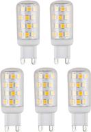 🔆 cbconcept ul listed g9 led light bulb, 5 pack, 3w, 310lm, non-dimmable, warm white 3000k, 360° beam angle, 120v, 40w jcd halogen replacement patented design логотип