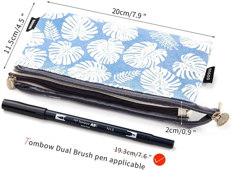 Sooez Wide-Opening Pencil Pen Case, Lightweight & Spacious Pencil Pouch,  Black