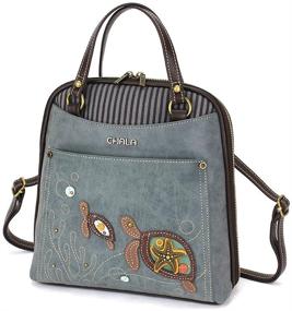 img 4 attached to 🐢 CHALA Turtle Women's Handbags & Wallets: Convertible Backpack Purse