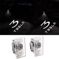 enhance your tesla model 3 with bailunte car door light logo projector ghost shadow welcome lights - 2 pack logo
