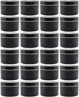 🕯️ 24-pack of 4oz black metal candle tins by cornucopia - round containers with slip-on lids for candle making, party favors, spices, and gifts логотип