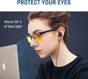 img 2 attached to 👓 KLIM Optics Blue Light Blocking Glasses | Reduce Eye strain & Fatigue | Gaming Glasses for PC, Mobile & TV | Blocks 92% Blue Light | Computer Glasses with UV Protection | New 2021 Edition