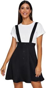 img 4 attached to 👗 SheIn Womens Pinafore Suspender Overall: Chic and Stylish Women's Clothing