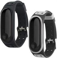 🌈 t-bluer красочный силиконовый ремешок для замены на xiaomi mi band 5/mi band 6, браслет совместим с застежками фитнес-браслета, подходит для xiaomi miband 5/6 - трекер не включен логотип