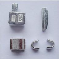 silver zipper sliders retainer insertion logo