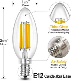 img 1 attached to 🕯️ Enhanced Dimmable Candelabra Bulb for Daylight Lighting with Lifelike Flame Flicker