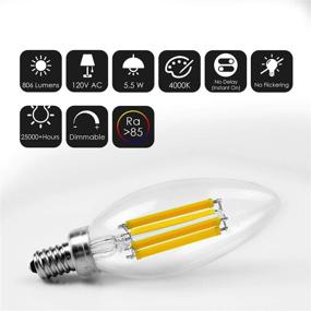 img 3 attached to 🕯️ Enhanced Dimmable Candelabra Bulb for Daylight Lighting with Lifelike Flame Flicker