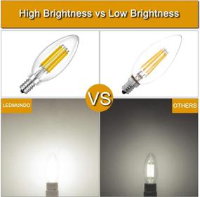 img 2 attached to 🕯️ Enhanced Dimmable Candelabra Bulb for Daylight Lighting with Lifelike Flame Flicker