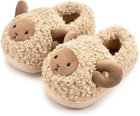 img 4 attached to 🐻 Zoolar Fluffy Winter Boys' Toddler Slippers - Ideal Shoes for Cozy Comfort