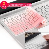 ultra thin anti dust silicon keyboard cover for hp pavilion x360 14m-ba011dx 14m-ba013dx 14m-ba015dx 14m-ba114dx 14 inch touchscreen laptop us layout - gradual pink logo