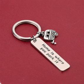 img 1 attached to Cherish Your Camping Memories with the Happy Camper RV Keychain - Perfect Trailer Christmas Vacation Gift!