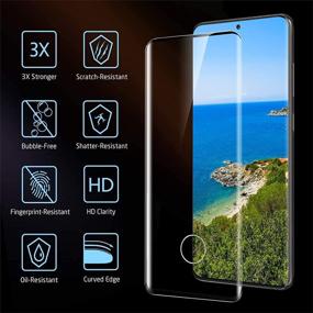 img 3 attached to [2+2 упаковка] Защитное стекло для экрана Samsung Galaxy S10 - HD прозрачное закаленное стекло с поддержкой ультразвукового сканера отпечатков пальцев, с трехмерно изогнутым дизайном, устойчивым к царапинам и свободным от пузырей монтажем - Защитное стекло для экрана Galaxy S10