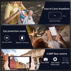 img 1 attached to 📱 Планшет Pritom с Android 10.0 Go, 8-дюймовый, с 3 ГБ ОЗУ, 32 ГБ ПЗУ, четырехъядерный процессор, HD IPS экран, фронтальная камера 2.0 МП + задняя камера 5.0 МП, Wi-Fi, Bluetooth | Планшетный ПК