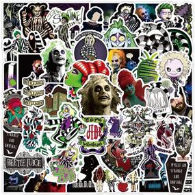 img 1 attached to Beetlejuice Sticker Pack - 50 Pcs - Tim Burton's Thriller Movie - Creative DIY Stickers for Laptop Luggage Computer Notebook Phone - Decorative for Home Wall Garden Window Snowboard - USA