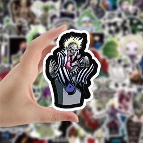 img 2 attached to Beetlejuice Sticker Pack - 50 Pcs - Tim Burton's Thriller Movie - Creative DIY Stickers for Laptop Luggage Computer Notebook Phone - Decorative for Home Wall Garden Window Snowboard - USA