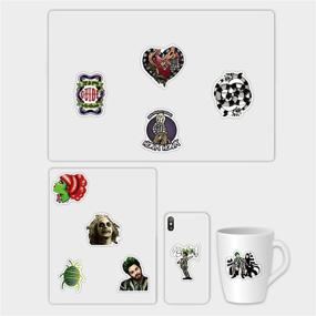 img 3 attached to Beetlejuice Sticker Pack - 50 Pcs - Tim Burton's Thriller Movie - Creative DIY Stickers for Laptop Luggage Computer Notebook Phone - Decorative for Home Wall Garden Window Snowboard - USA