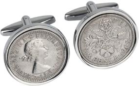 img 2 attached to 54Th Birthday English Sixpence Cufflinks