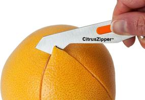 img 2 attached to 🍊 Fusionbrands CitrusZipper: Rapid Citrus Peel Removal Tool with Zesting and Fruit Garnishing Features for Oranges