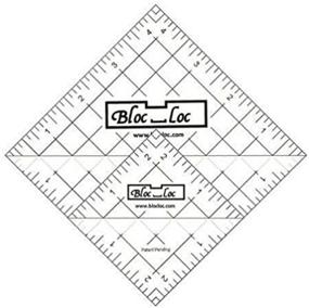 img 3 attached to 🔳 Enhance Accuracy with Bloc Loc - Half Square Acrylic Triangle Ruler Set #6, 2.5"and 4.5