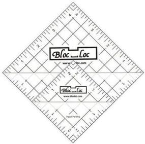 img 1 attached to 🔳 Enhance Accuracy with Bloc Loc - Half Square Acrylic Triangle Ruler Set #6, 2.5"and 4.5