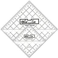 🔳 enhance accuracy with bloc loc - half square acrylic triangle ruler set #6, 2.5"and 4.5 logo