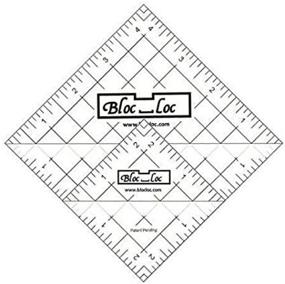 img 4 attached to 🔳 Enhance Accuracy with Bloc Loc - Half Square Acrylic Triangle Ruler Set #6, 2.5"and 4.5