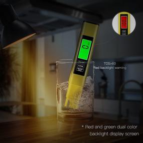 img 3 attached to WEKSUN pH and TDS Meter Kit - Digital Water Quality Tester for High Accuracy Testing of pH and TDS Levels - Backlit Screen - Ideal for Drinking Water, Aquariums, and Swimming Pools