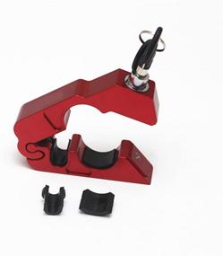 img 4 attached to E-Bro Motorcycle Handlebar Grip Brake Lever Lock for Enhanced Security and Anti-Theft Protection (Red)