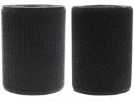 🎒 4 inch width mini skater black non-adhesive sew-on hook loop strips | nylon fabric tape fastener for bags, clothing, shoes, diy crafts | 2-yard length logo