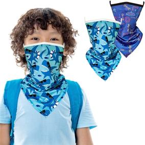 img 3 attached to Meow-tastic Hzran Bandanas: Full Coverage Gaiter Pack for Girls' Accessories