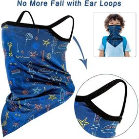 img 1 attached to Meow-tastic Hzran Bandanas: Full Coverage Gaiter Pack for Girls' Accessories