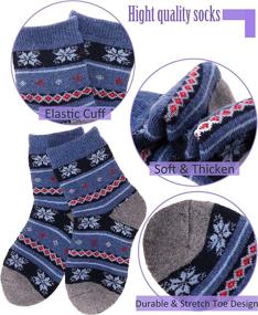img 2 attached to 🌬️ Boys' Winter Snowflake Thermal Cotton Clothing for Toddlers at Socks & Hosiery