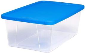 img 4 attached to 👠 Homz Stackable Clear Plastic Shoe Storage Box with Lid - 6 Quart (10-Pack)