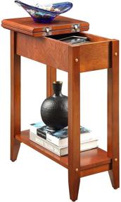 img 3 attached to 🍒 Convenience Concepts American Heritage Cherry Flip Top End Table: A Perfect Blend of Style and Functionality