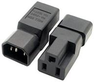 🔌 (2 pack) iec320 c14 male to nema 5-15r pdu usa ups extension power plug adapter - iec c14 male plug to nema 5-15r female power adapter connector for us 3-pin outlets logo