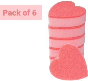 img 3 attached to Globetrotting Merchant Heart Dual Sided Scrubber Household Household Supplies