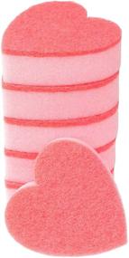 img 4 attached to Globetrotting Merchant Heart Dual Sided Scrubber Household Household Supplies