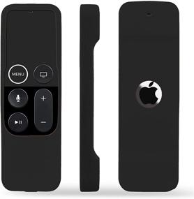 img 1 attached to TOKERSE 2 пакета силиконового чехла для Apple TV 4K / HD 4-го поколения пульт управления Siri (1-го поколения) - Ударопрочный чехол для пульта, совместимый с Apple TV 4K 4-го поколения Siri пультом управления - Черный.