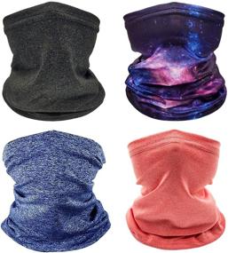img 4 attached to 🧣 Stay Warm and Stylish: Gaiter Balaclava Bandana for Cold Weather Protection | Perfect Children Girls' Accessories