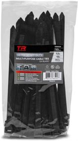 img 4 attached to 🔗 TR Industrial Ultra Heavy Duty UV Cable Ties - 50-Pack, 250 lbs. Tensile Strength, 8.9" Length, Black