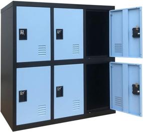 img 1 attached to 🔒 MECOLOR-Metal Kids Locker: Stylish Blue Storage Solution for Girls' Bedroom and Playroom - Store Clothes, Bags, Toys, and Books with W6D-Padlock