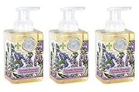 img 1 attached to 🌺 Luxurious Michel Design Works Foaming Hand Soap - Lavender Rosemary - 3-Pack, 17.8 Fluid Ounce