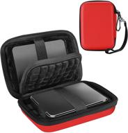 🔴 чехол procase для жесткого диска 2,5 дюйма - красный, для elements wd my passport, canvio basics, seagate backup plus slim, expansion 1tb 2tb 3tb 4tb - портативный чехол для переносного внешнего жесткого диска. логотип