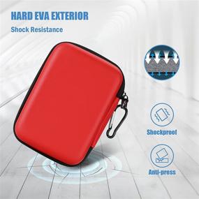 img 1 attached to 🔴 ProCase Hard Drive Case 2.5 Inch - Red, for Elements WD My Passport, Canvio Basics, Seagate Backup Plus Slim, Expansion 1TB 2TB 3TB 4TB - Portable External Hard Drive Carrying Case