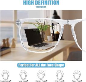 img 2 attached to WEMOOTANTS Oversized Square Reading Glasses for Men with Flexible Spring Hinge - Light and Stylish Readers for Enhanced Comfort