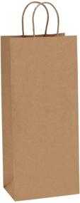 img 4 attached to 🍷 Wine Bags: BagDream Kraft Paper Bags 5.25x3.25x13 Inches - Bulk Pack of 50 - Brown Paper Gift Bags with Handles - Retail and Wholesale Kraft Bags