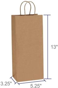 img 3 attached to 🍷 Wine Bags: BagDream Kraft Paper Bags 5.25x3.25x13 Inches - Bulk Pack of 50 - Brown Paper Gift Bags with Handles - Retail and Wholesale Kraft Bags