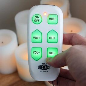 img 3 attached to EasyMote Universal Big Button TV Remote - Backlit, Simple Operation, Smart features, Learnable Television & Cable Box Controller, Ideal for Assisted Living Elderly Care. White TV Remote Control