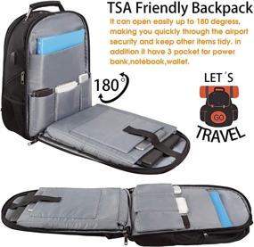 img 3 attached to 🎒 Ultimate TSA-Approved Extra Large Laptop Backpack: Durable, Spacious & USB Charging Port - Perfect for College, School & Travel - Designed for Men